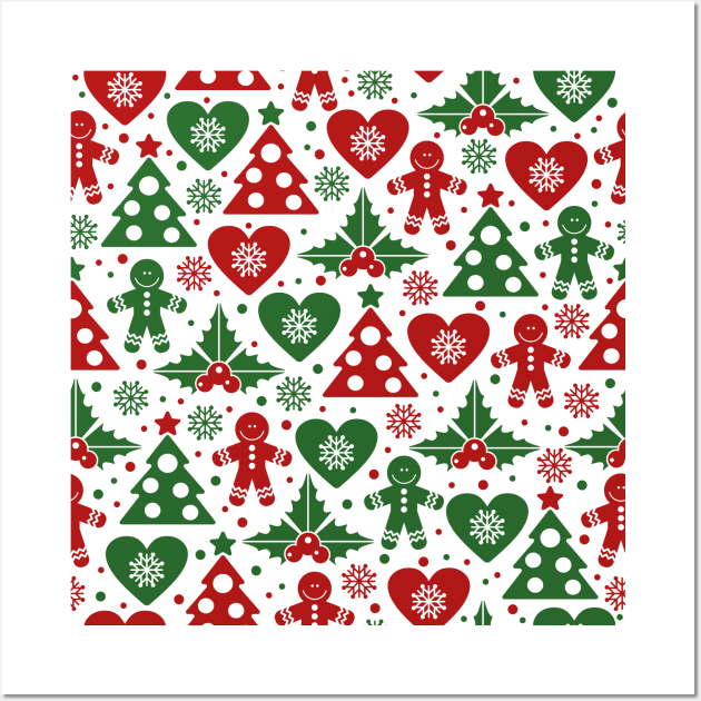 Christmas pattern Wall Art by MZeeDesigns